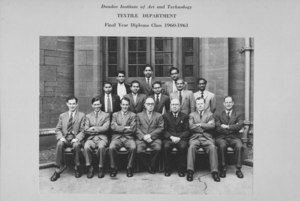 Image of Dundee Institute of Art and Technology,Textile Department, Final Year Diploma Class 1960-1961 DUNIH 2009.67.3