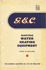 Image of 'G.E.C.', Electrical Water Heating Equipment' DUNIH 2009.82.25