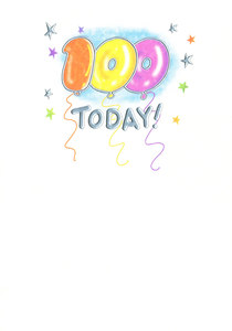 Image of 100 Today Greetings Card DUNIH 2010.46.13