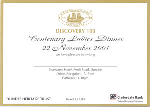Image of Discovery 100 Centenary Ladies Dinner DUNIH 2010.46.7