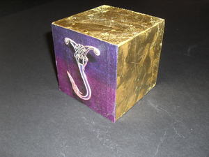 Image of Cube embellished with the letter 'J' DUNIH 2011.1.80.1