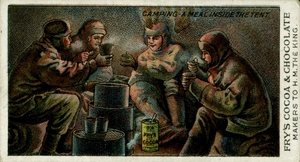 Image of Commemorative Chocolate Card- Camping around a tent DUNIH 2011.2.2