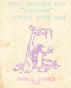 Image of RRS Discovery Sea Scouts Annual Dinner Menu, 1952 DUNIH 203