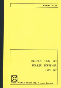 Image of Instruction Manual- Roller Softener Type GP DUNIH 301.2