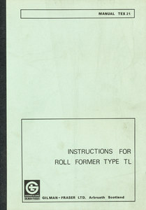 Image of Instruction Manual- Roll Former DUNIH 301.3