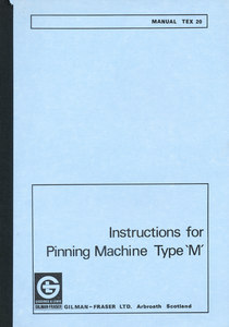 Image of Instruction Manual- pinning machine DUNIH 301.5