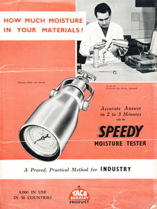 Image of Booklet advertising the Speedy Moisture Tester DUNIH 313.2
