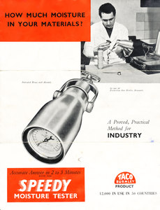 Image of Booklet advertising the Speedy Moisture Tester DUNIH 313.3