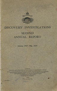 Image of Discovery Investigations Jan 1927-May 1928 DUNIH 399