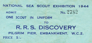 Image of Sea Scout Exhibition entrance ticket DUNIH 406.3