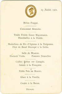 Image of Menu, Atheneum Club 1901 DUNIH 441.4