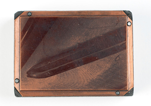 Image of Printing Block depicting end of a shuttle DUNIH 485.5