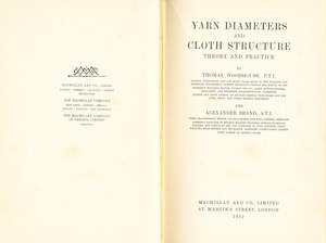 Image of Yarn Diameters and Cloth Structure DUNIH 57.6