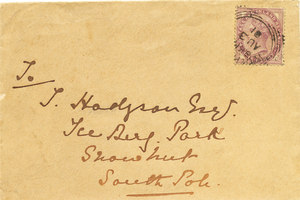 Image of Envelope accompanying Christmas Card sent to Hodgson HOD.17.2