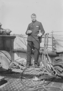 Image of Dr. Edward Wilson aboard "Discovery". K.19.43