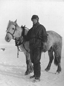Image of Dr. Edward Wilson with Siberian pony K.41.12