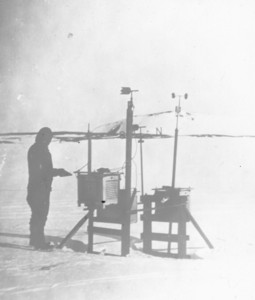 Image of Weather station and Dr. Wilson ROY.30.4.34