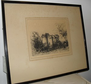 Image of Etching of Claypotts Castle, Dundee DUNIH 448.1