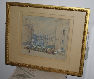 Image of Watercolour entitled The Greenmarket DUNIH 449.1