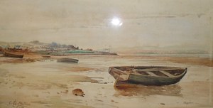 Image of Watercolour entitled 'Dundee from Tayport' DUNIH 449.19