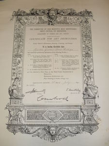 Image of Certificate for Art Instruction DUNIH 455.5