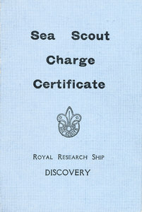 Image of Sea Scout Charge Certificate DUNIH 2009.14.24