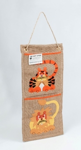 Image of Jute Wall Tidy- Lions and Tigers DUNIH 2013.8