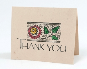 Image of Thank you card on jute paper  DUNIH 2013.15