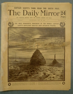 Image of Commemorative Daily Mirror re. deaths of polar party K.4