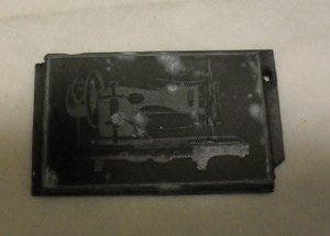 Image of Photogravure printing metal plate of sewing machine DUNIH 284.15