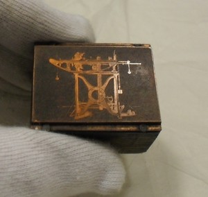 Image of Photogravure printing block of sack printing machine DUNIH 284.22