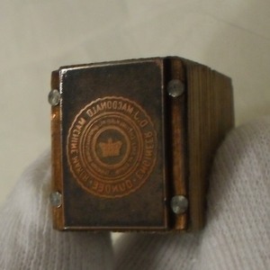 Image of Photogravure printing block of D. J MacDonald's logo DUNIH 284.27