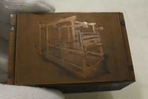 Image of Photogravure printing block of jute printing machine DUNIH 284.28