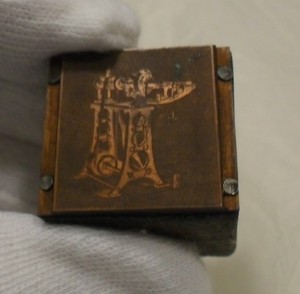 Image of Photogravure printing block of jute sacking machine DUNIH 284.32