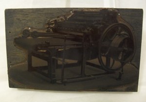 Image of Photogravure printing block of sack printing machine DUNIH 284.39
