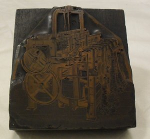 Image of Photogravure printing block of sack printing machine DUNIH 284.44