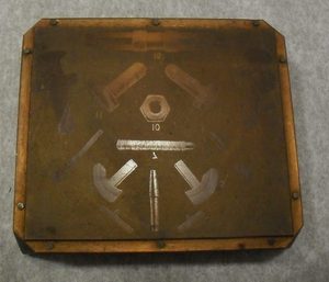 Image of Photogravure printing block engraved with nuts and bolts DUNIH 284.46