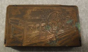 Image of Photogravure printing block engraved with printing machine DUNIH 284.48