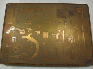 Image of Photogravure printing block of numbered machine parts DUNIH 284.91