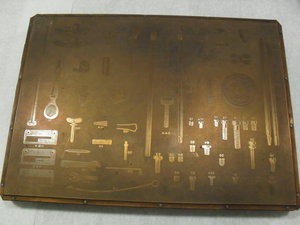 Image of Photogravure printing block of numbered machine parts DUNIH 284.92