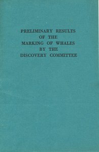Image of Report covering Preliminary Results of the Marking of Whales DUNIH 2014.14.5