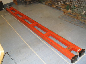 Image of Red wooden long beam ladder pattern DUNIH 2015.24