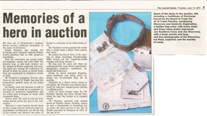 Image of Newspaper cutting relating to the auction of items of Frank Plumley DUNIH 2016.30.43.8