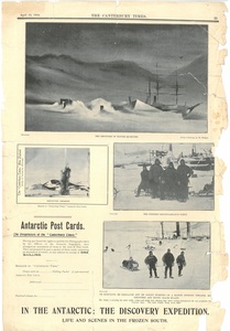 Image of Newspaper cutting showing different images of the Antarctic Expedition 1901-4 DUNIH 2016.30.44.3