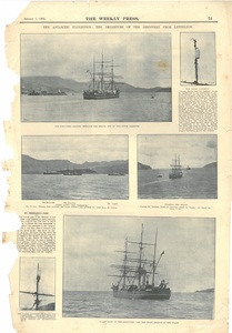 Image of Newspaper cutting relating to the departure of Discovery from Lyttelton DUNIH 2016.30.45.4