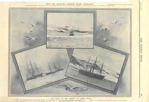 Image of Newspaper cutting showing different images of the Antarctic expedition 1901-4 DUNIH 2016.30.45.5