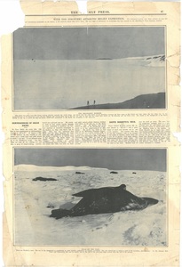 Image of Newspaper cutting showing different images of the Antarctic expedition 1901-4 DUNIH 2016.30.45.10