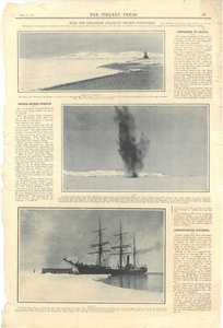 Image of Newspaper cutting showing different images of the Antarctic expedition 1901-4 DUNIH 2016.30.45.11