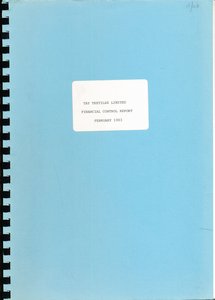 Image of Folder "Tay Textiles Limited/Financial Control Report/Feburary 1983" DUNIH 2016.16.10