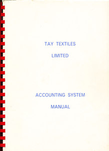 Image of Tay Textiles Limited, Accounting System Manual DUNIH 2016.16.12